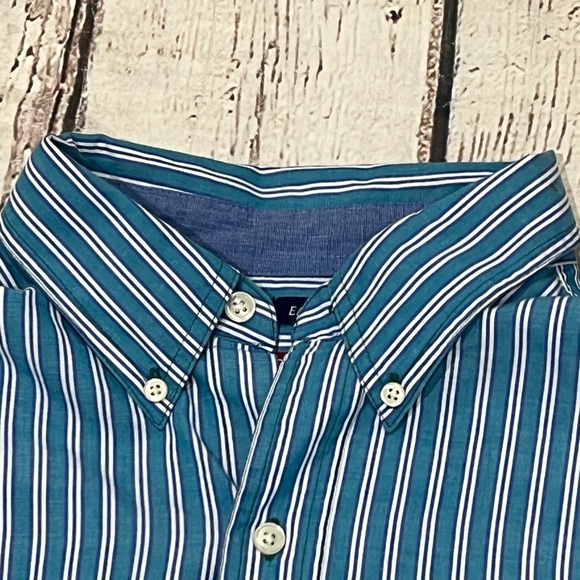 Mens Chaps Easy Care Striped Button Down Long Sleeve Casual Shirt - Picture 3 of 5